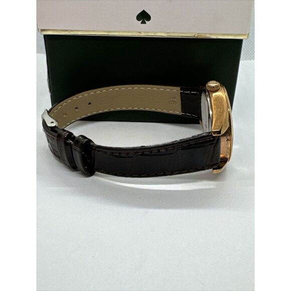 Kate Spade New York 0028 Unisex Brown Leather Analog Dial Quartz Watch JNA152